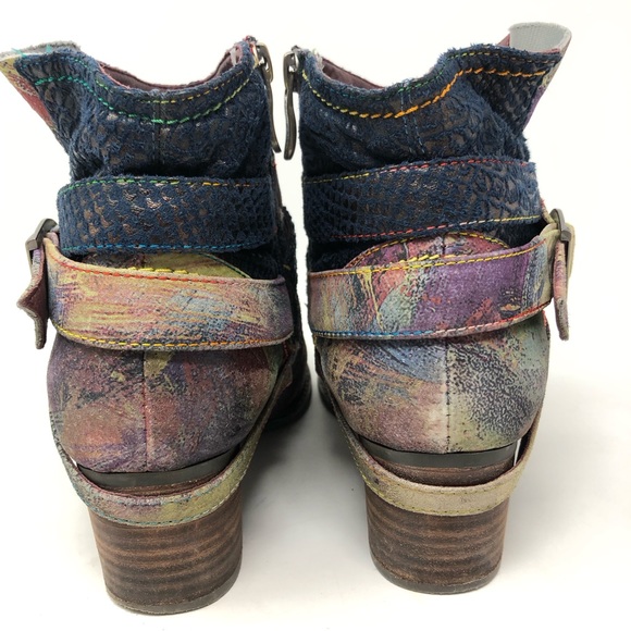Spring Step L’ Artiste Shazam Multicolored Booties - Picture 4 of 12